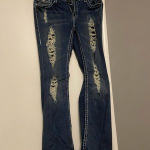 Distressed jeans